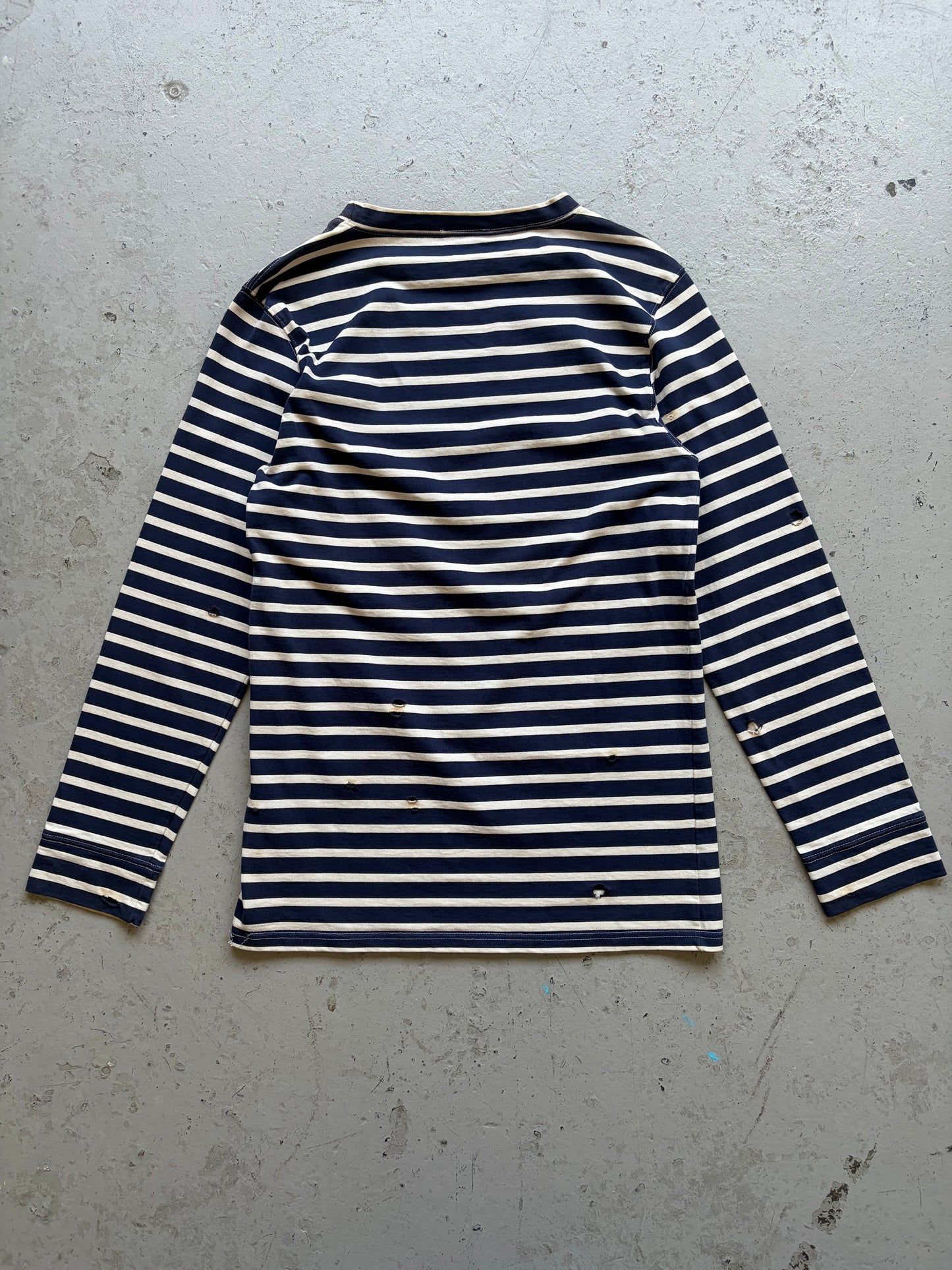 Balmain FW11 Striped Shotgun Long Sleeve  (M)
