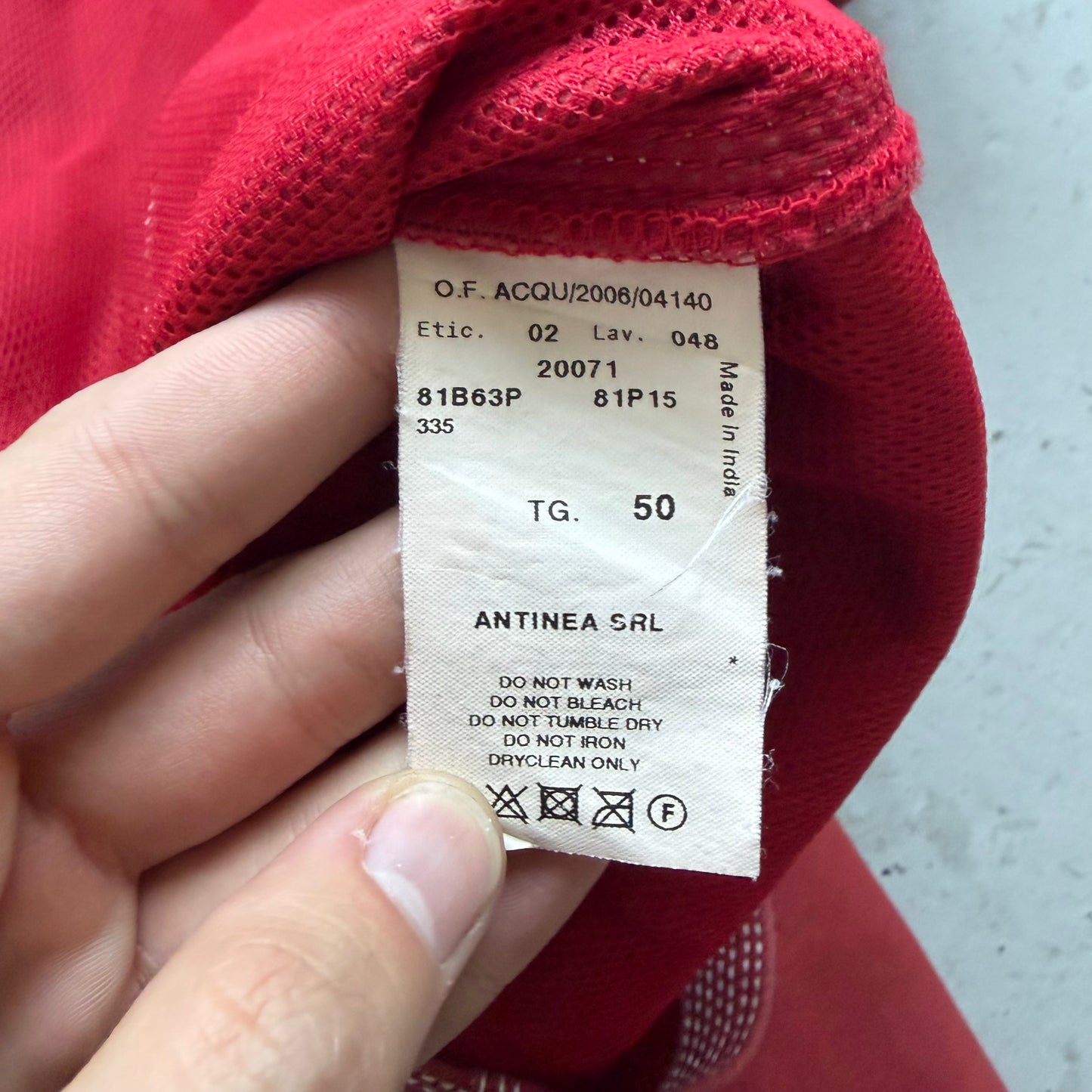 Emporio Armani 2006 Red Leather Jacket (50)