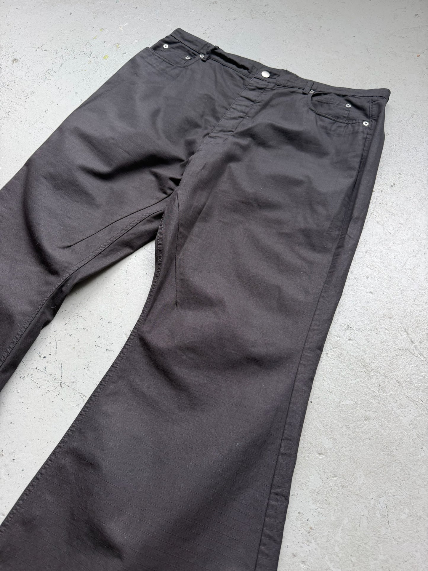 Rick Owens SS23 Edfu Black Bolan Trousers (38)