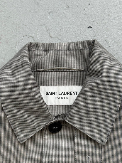 Saint Laurent Paris Houndstooth Trench Coat (48)