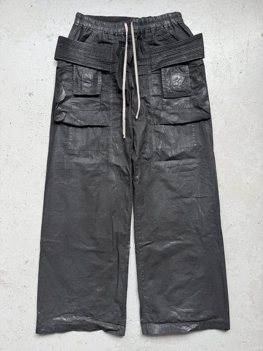 Rick Owens DRKSHDW Waxed Cotton Creatch Cargo Pants (XL)