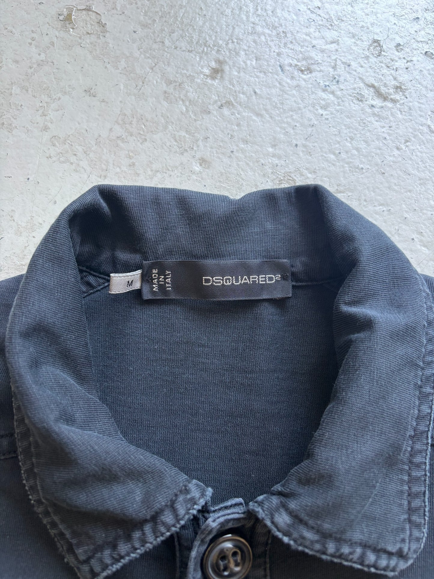 Dsquared2 Black Button Up Short Sleve Shirt (M)