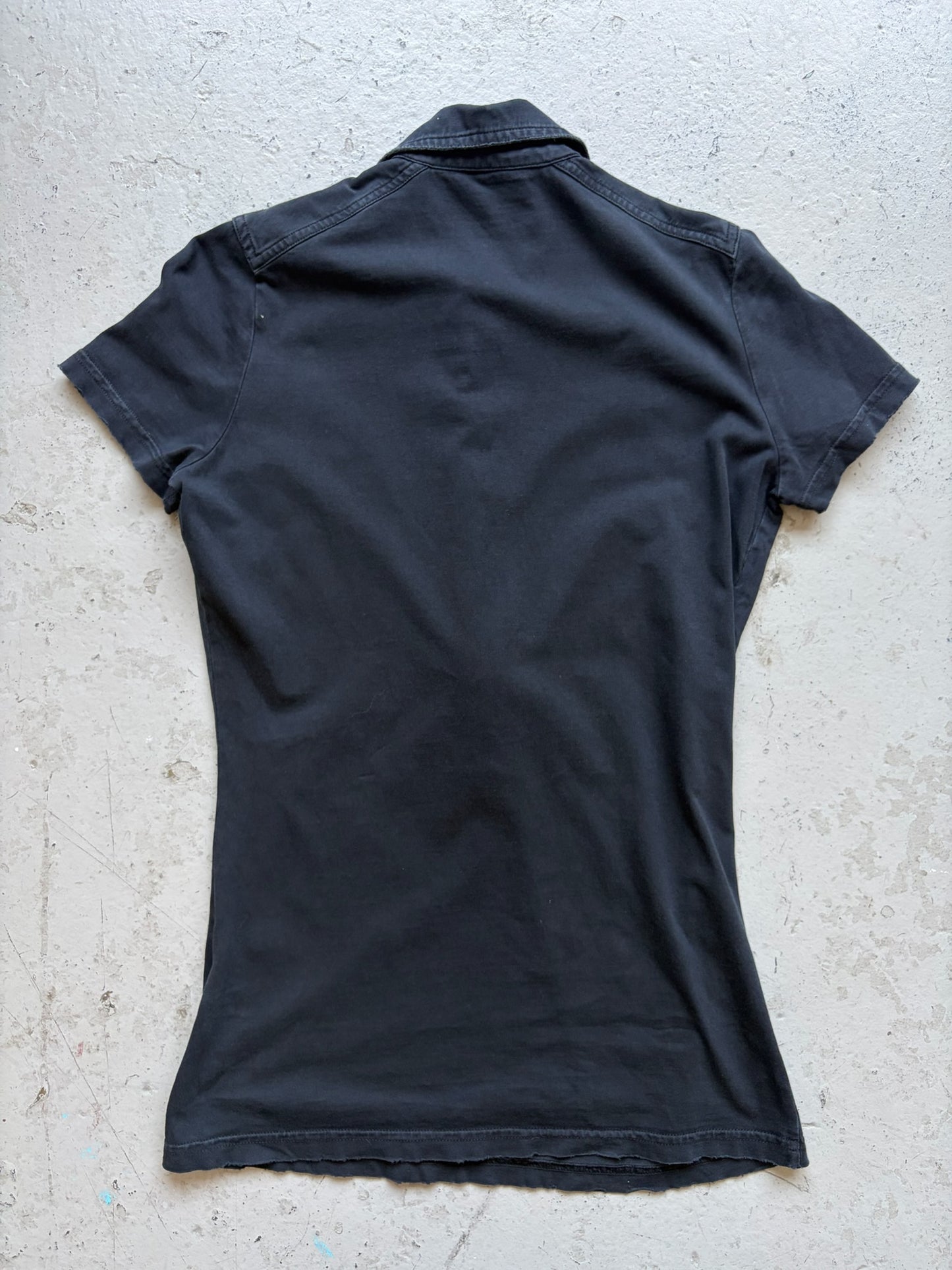 Dsquared2 Black Button Up Short Sleve Shirt (M)