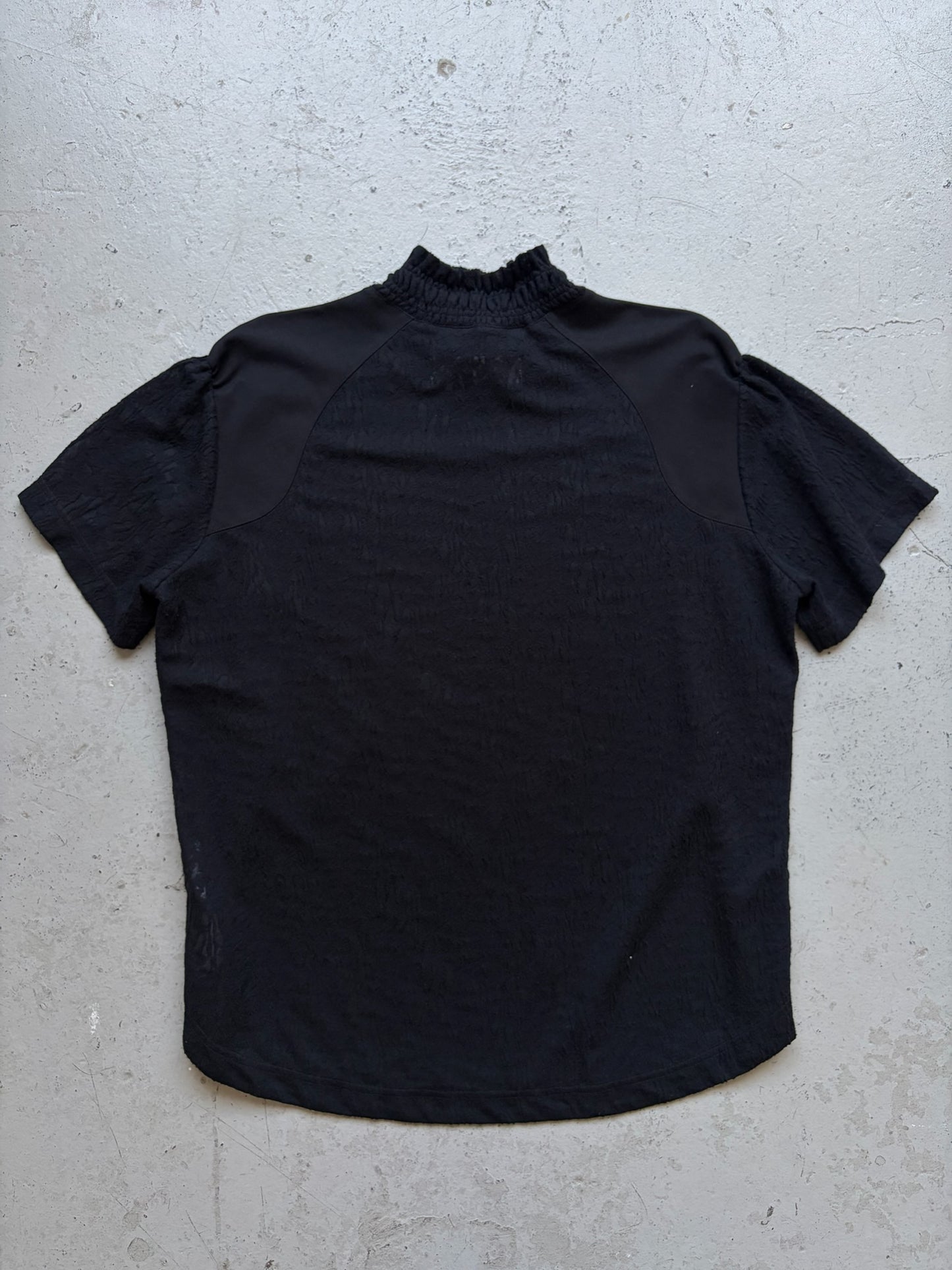 AA Spectrum Ruffle Colar Short Sleeve Shirt (M)