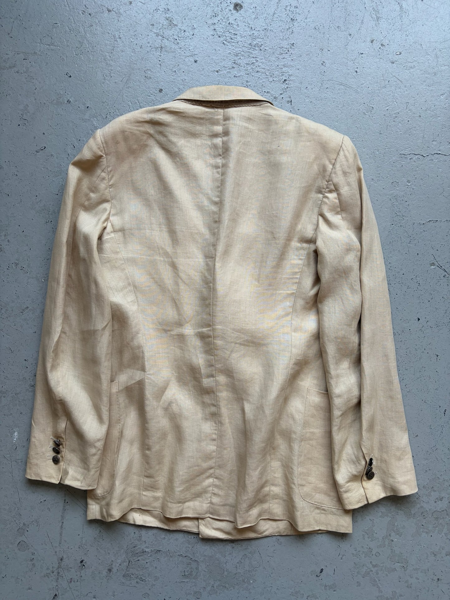 Yves Saint Laurent Khacki Linen Blazer (52)