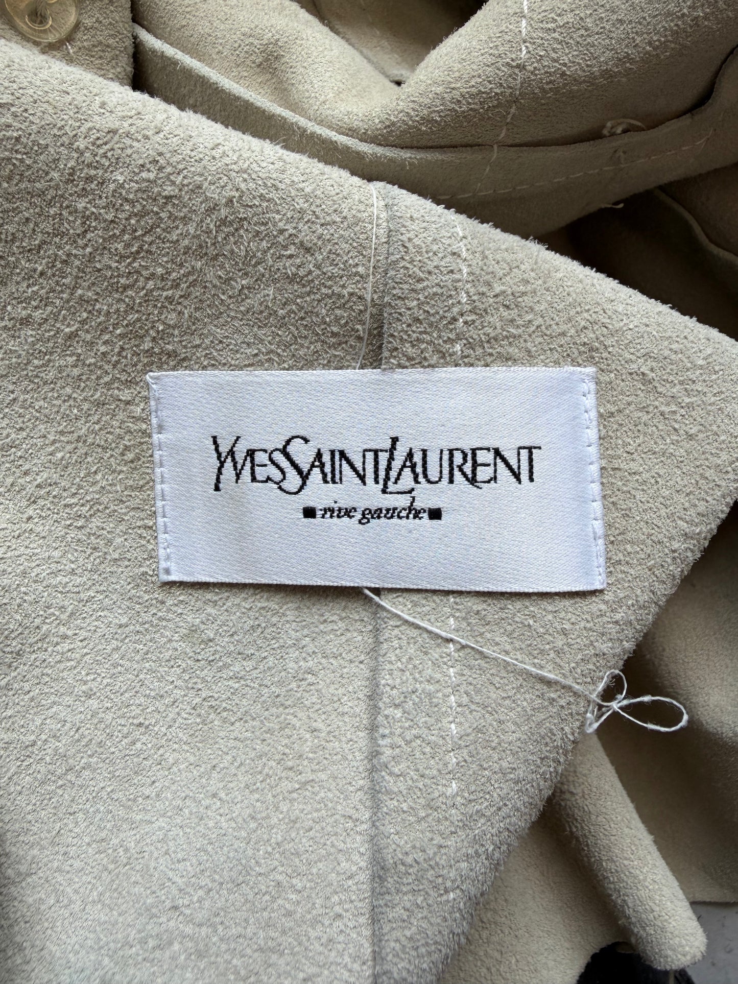 Yves Saint Laurent Grey Suede Blazer (48)