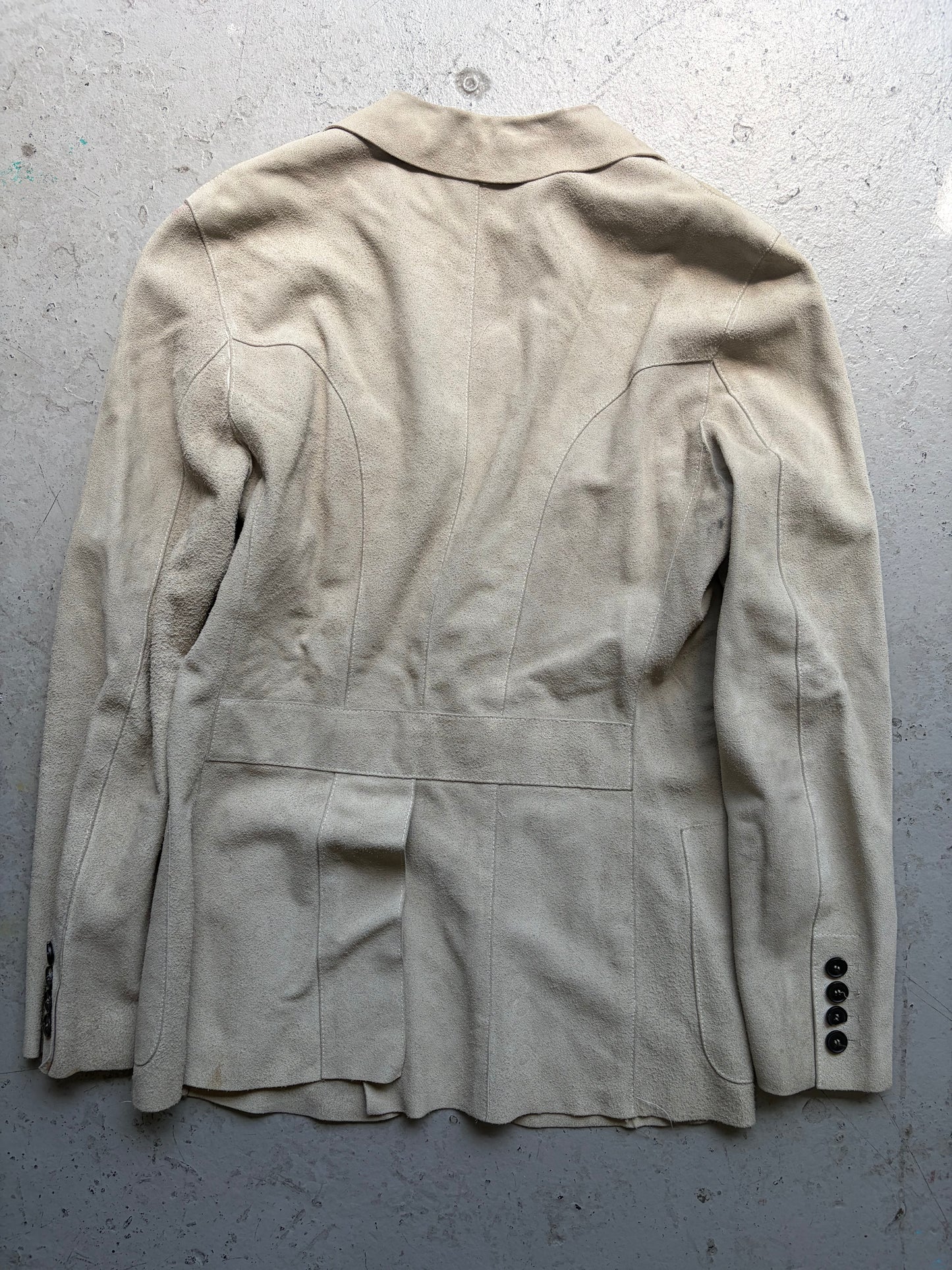 Yves Saint Laurent Grey Suede Blazer (48)