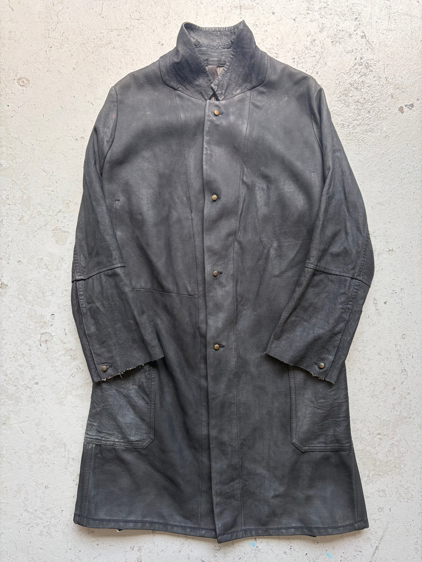 Isaac Sellam Experience Deer Skin Leather Trench (S)