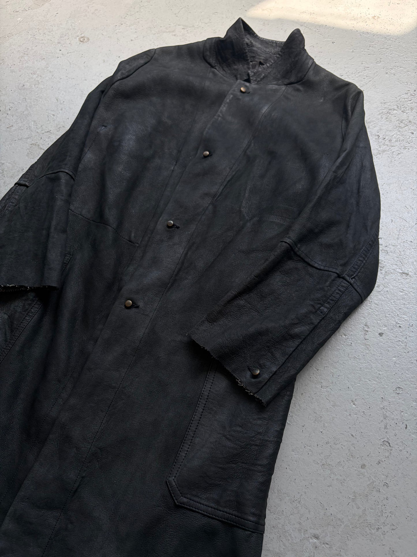Isaac Sellam Experience Deer Skin Leather Trench (S)