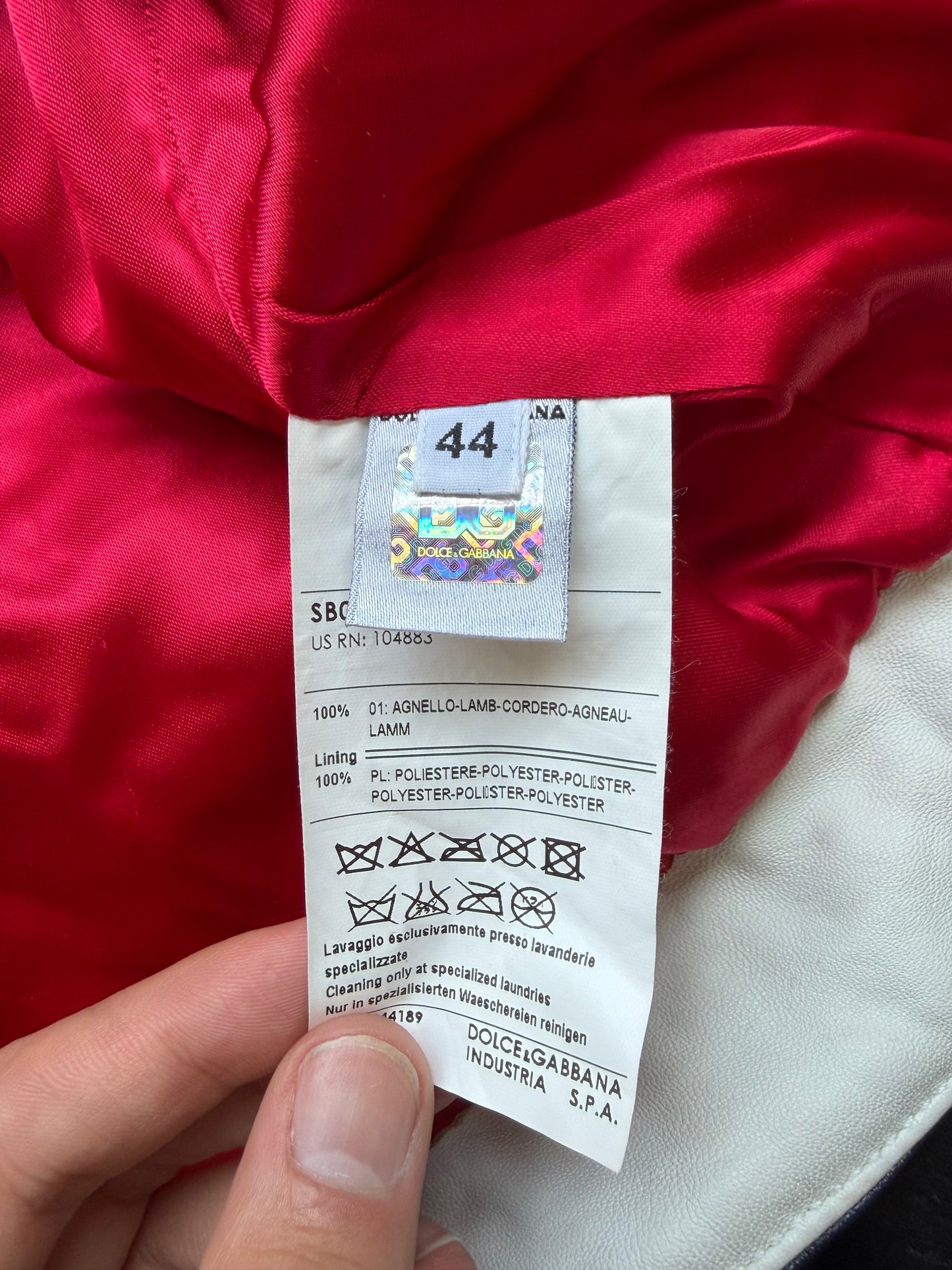 Dolce & Gabbana White Moto Jacket (44)