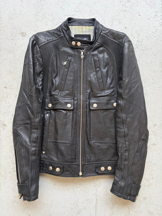 Dolce & Gabbana Multi Pocket Black Leather Jacket (50)