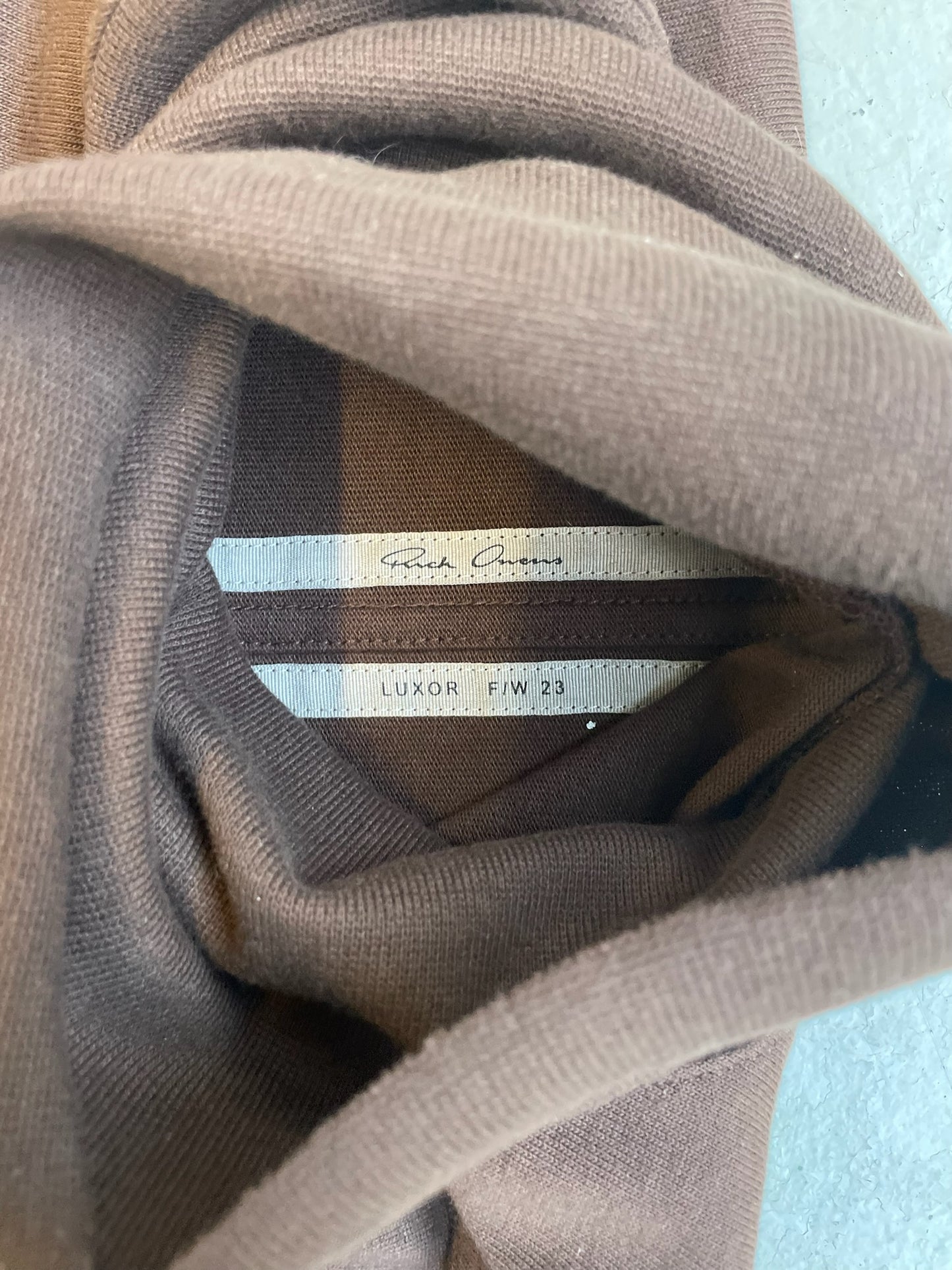 Rick Owens FW23 Luxor Brown Turtle Neck (S)