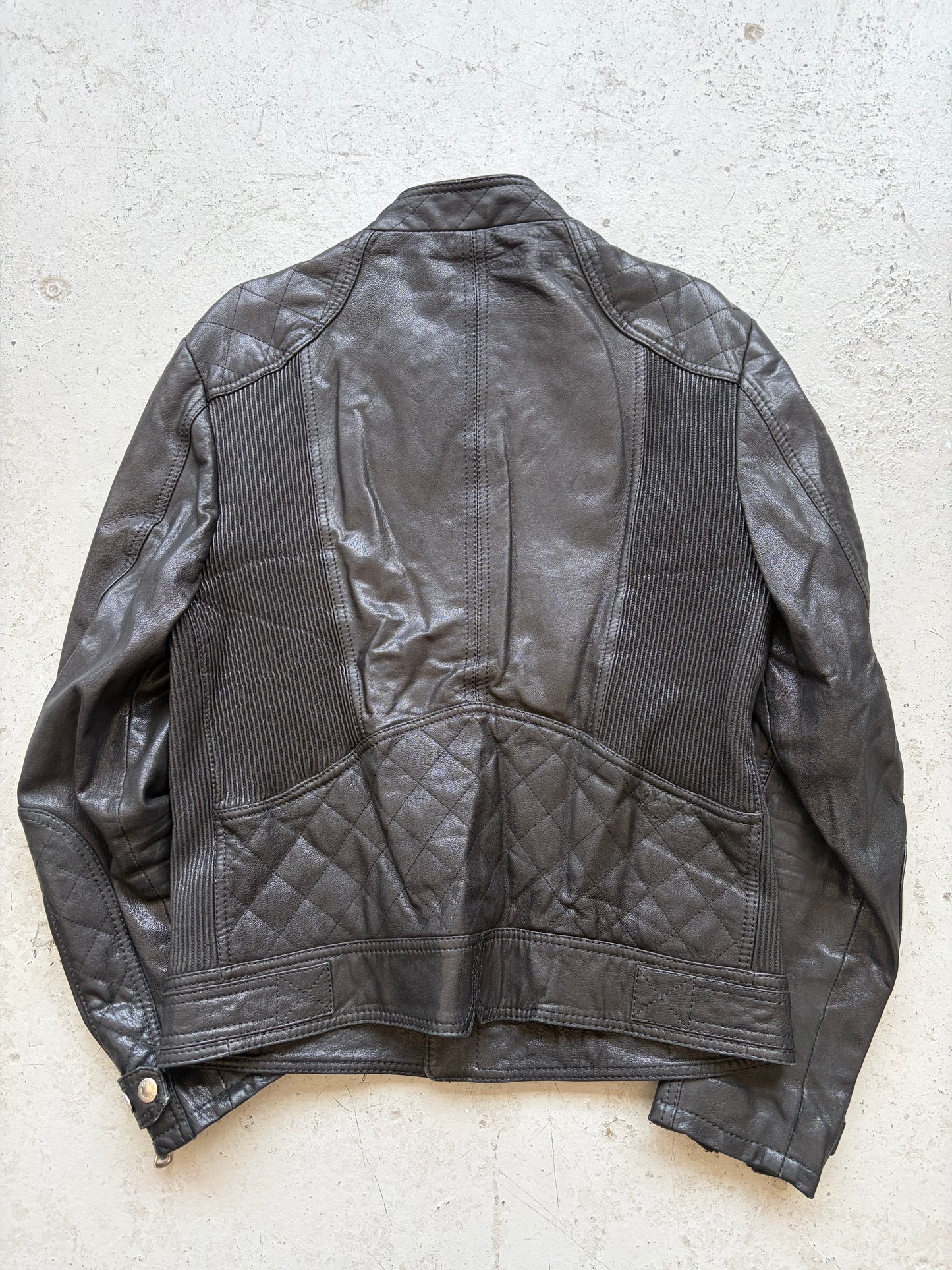 Dolce & Gabbana Multi Pocket Black Leather Jacket (50)