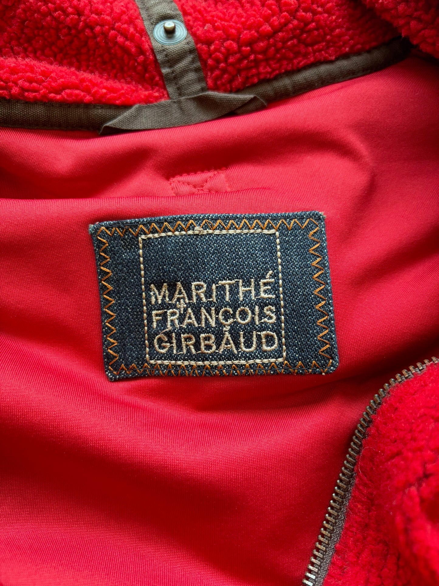 Marithe Francois Girbaud Dikaroo Knight Red Fleece Zip Up Hoodie (50)