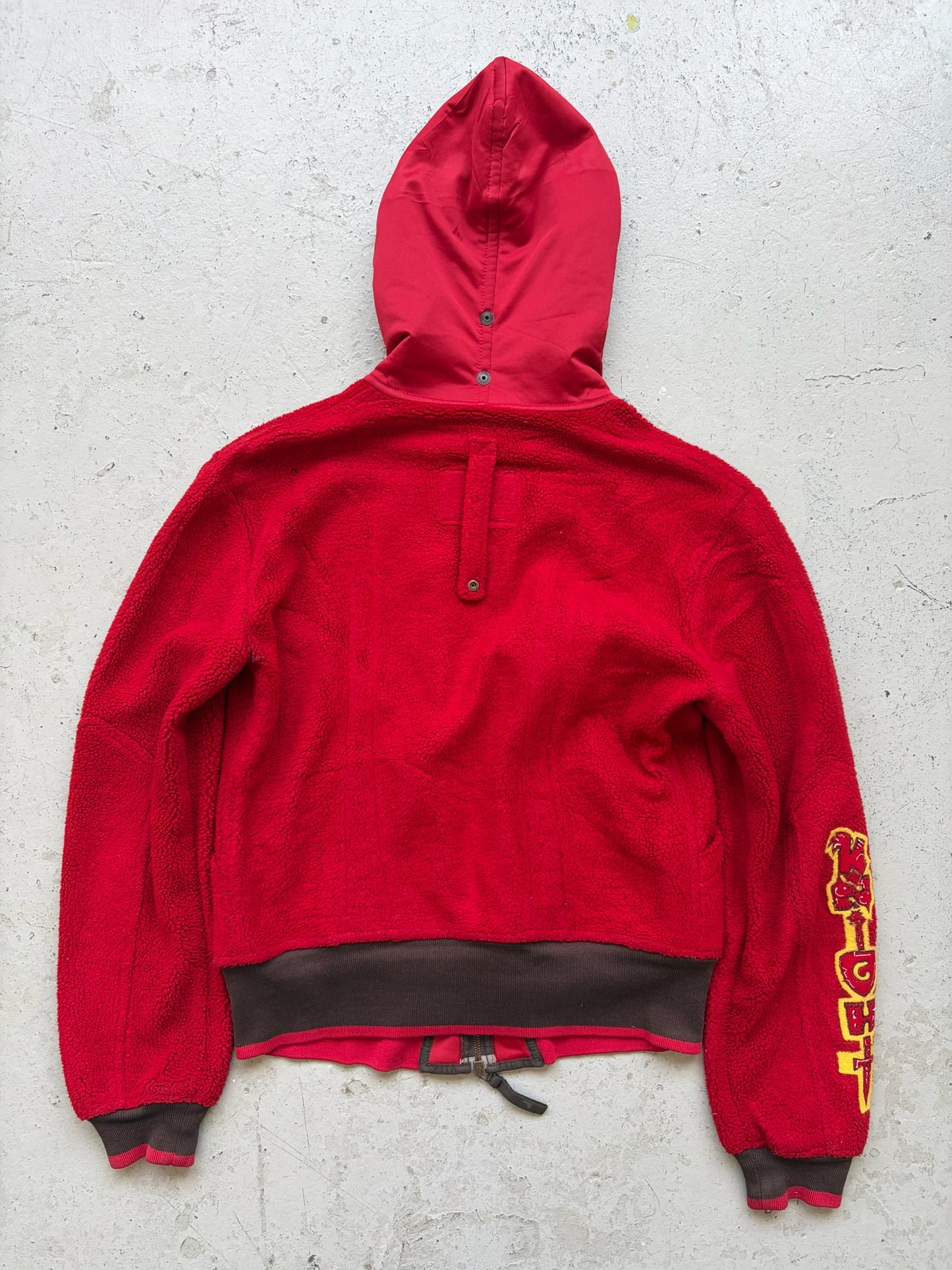 Marithe Francois Girbaud Dikaroo Knight Red Fleece Zip Up Hoodie (50)