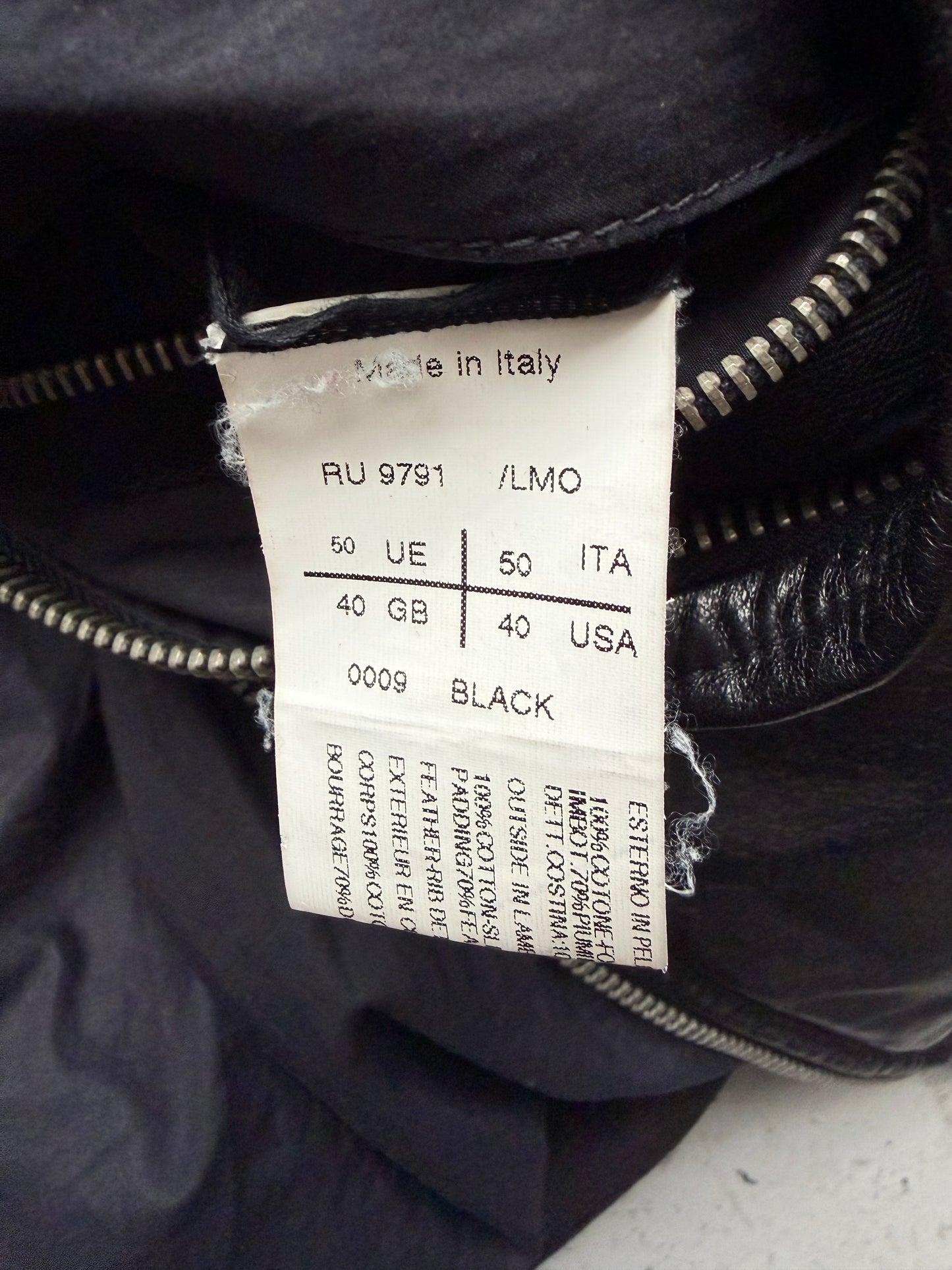Rick Owens FW12 Mountain Lamb Leather MA-1 Bomber Down Jacket (50)