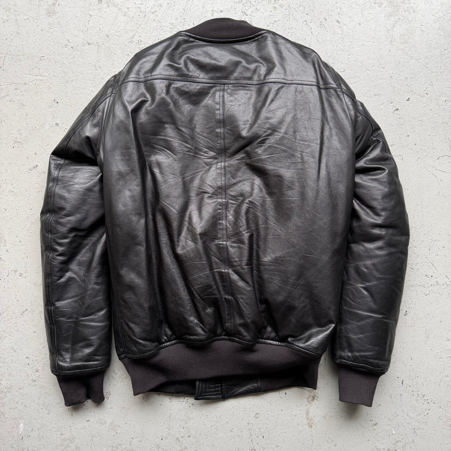 Rick Owens FW12 Mountain Lamb Leather MA-1 Bomber Down Jacket (50)