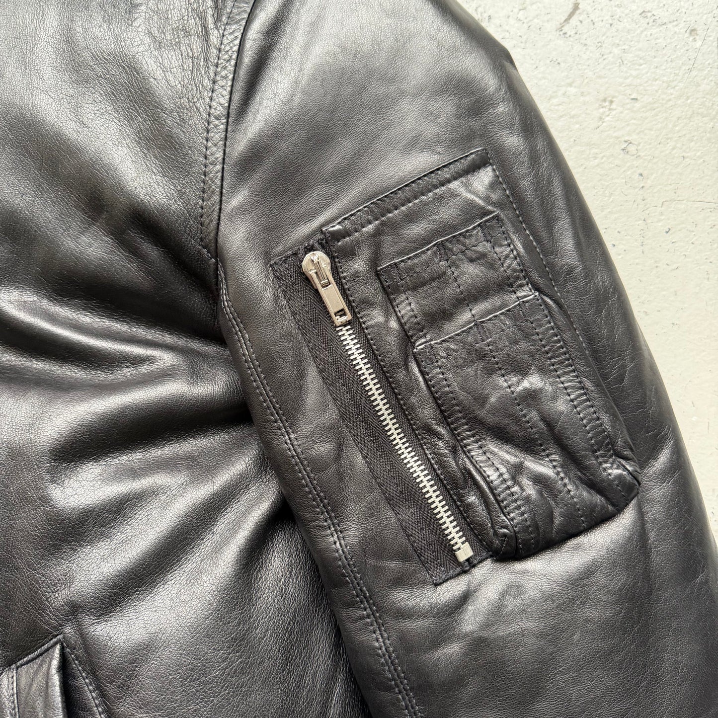 Rick Owens FW12 Mountain Lamb Leather MA-1 Bomber Down Jacket (50)