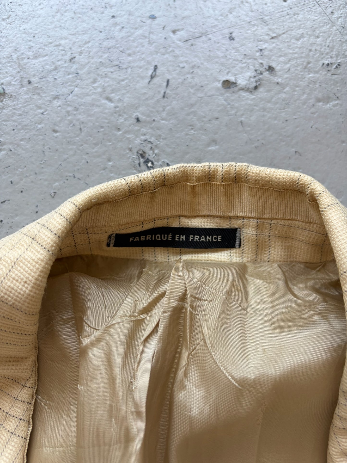 Yves Saint Laurent Tan Plaid Blazer (50)