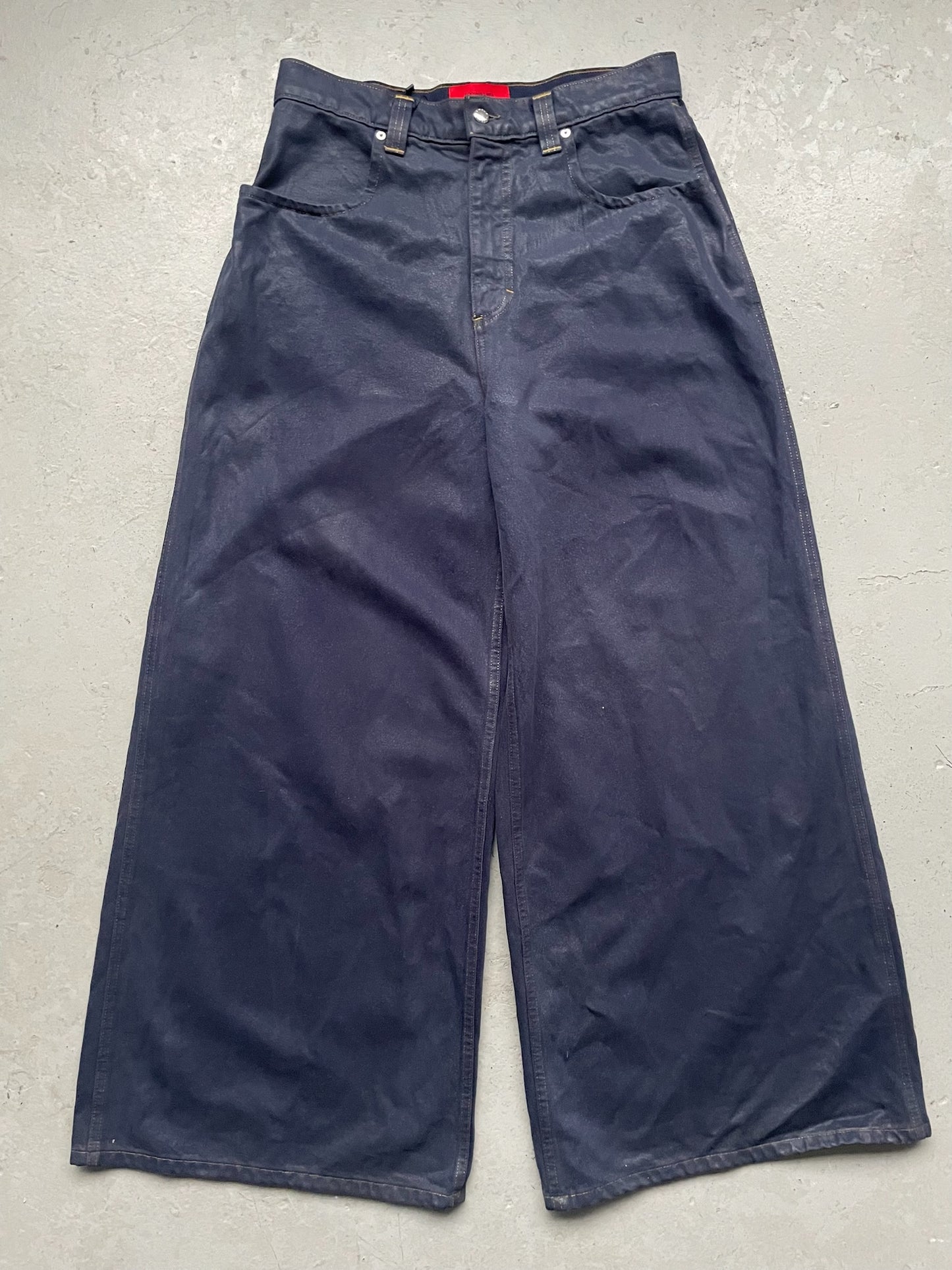Eckhaus Latta Wide Leg Dark Blue Denim (30)