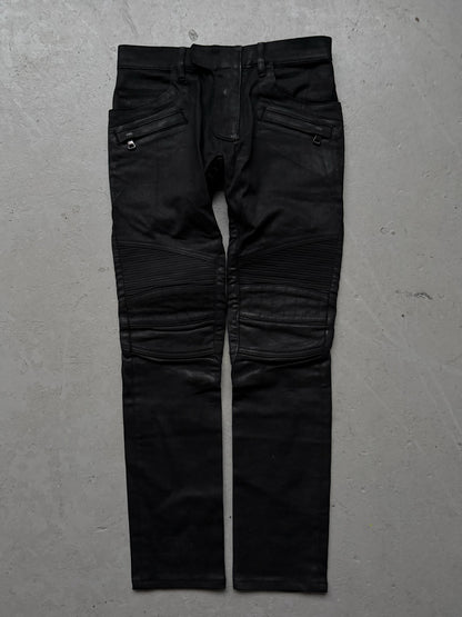 Balmain Waxed Biker Pants (29)