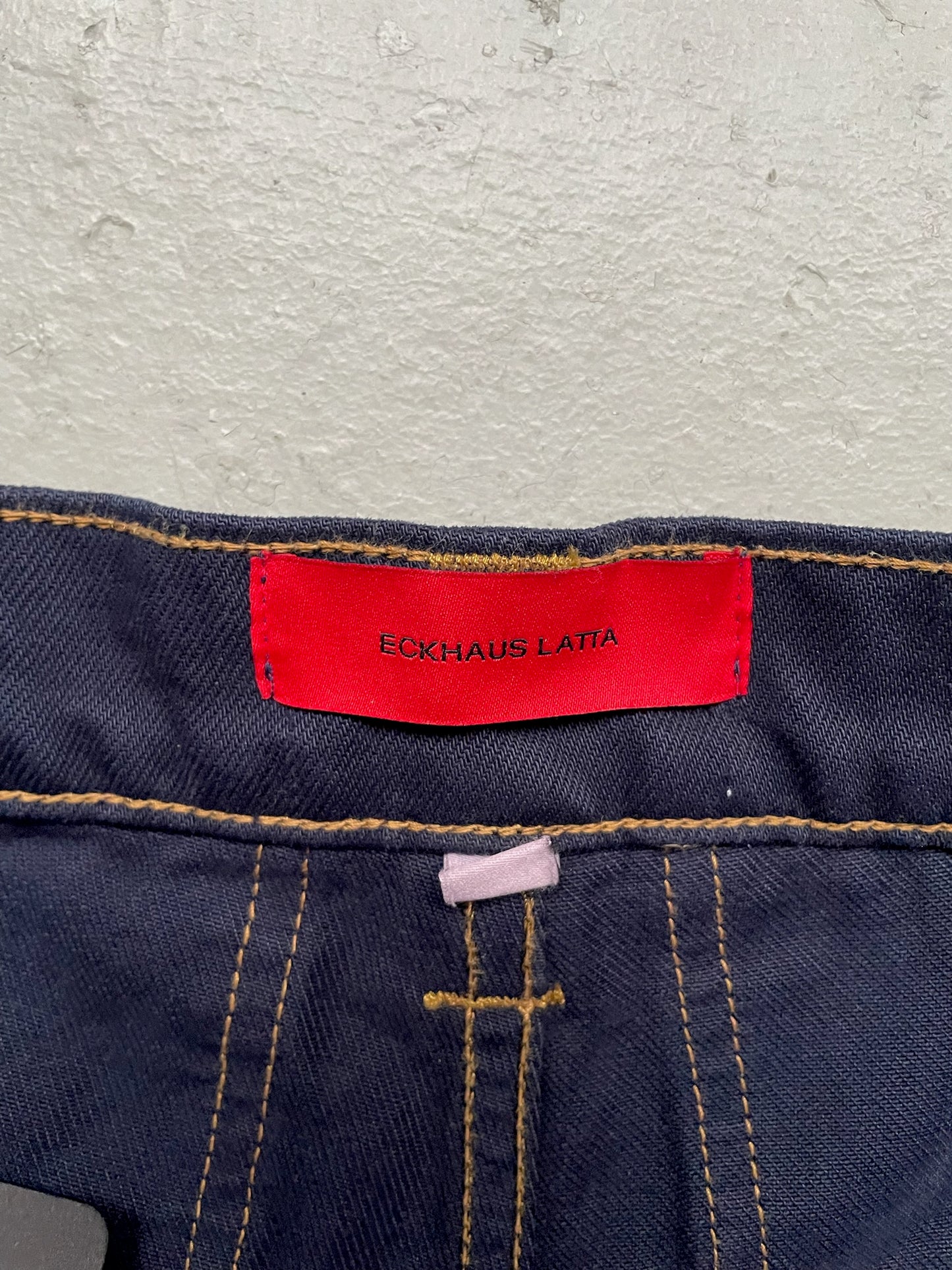 Eckhaus Latta Wide Leg Dark Blue Denim (30)