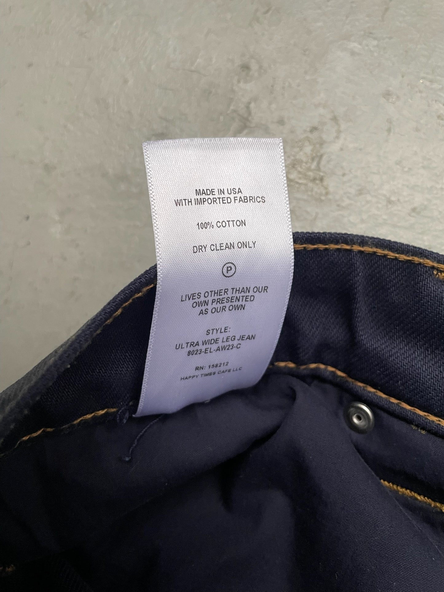 Eckhaus Latta Wide Leg Dark Blue Denim (30)