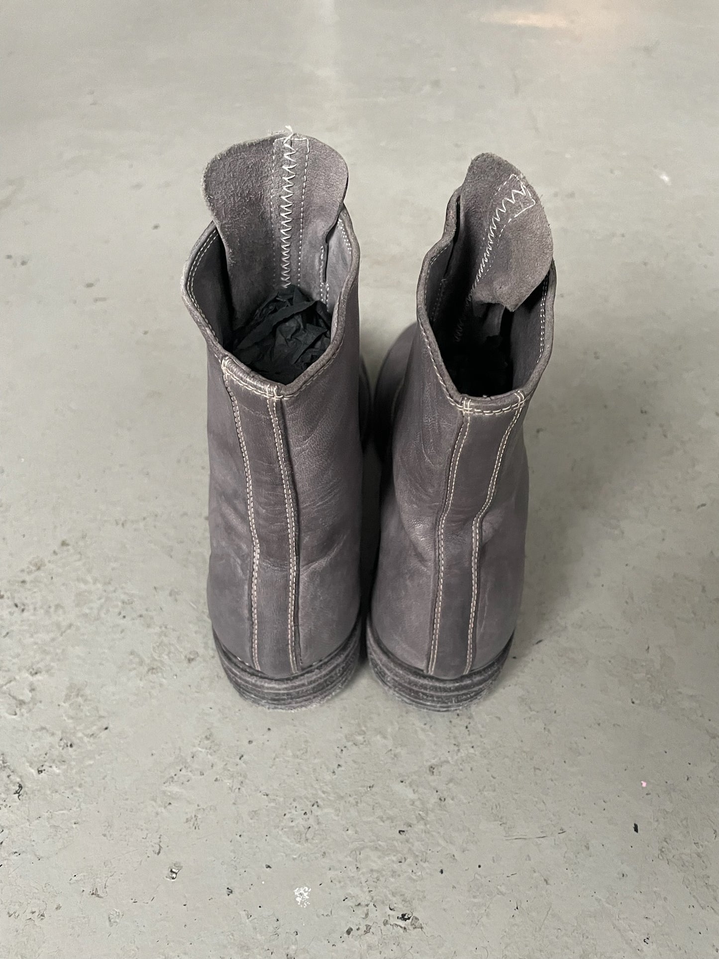 Guidi 210W Grey Soft Horse Leather Front Zip Boots (37.5)