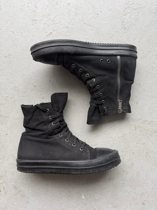 Rick Owens DRKSHDW Canvas Black Ramones (44)