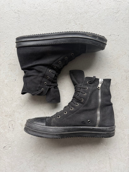 Rick Owens DRKSHDW Canvas Black Ramones (44)