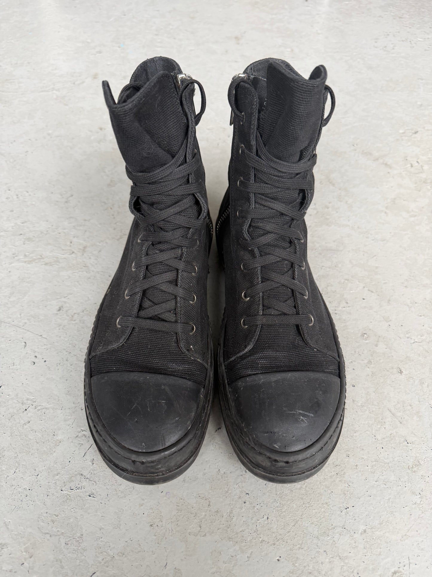 Rick Owens DRKSHDW Canvas Black Ramones (44)