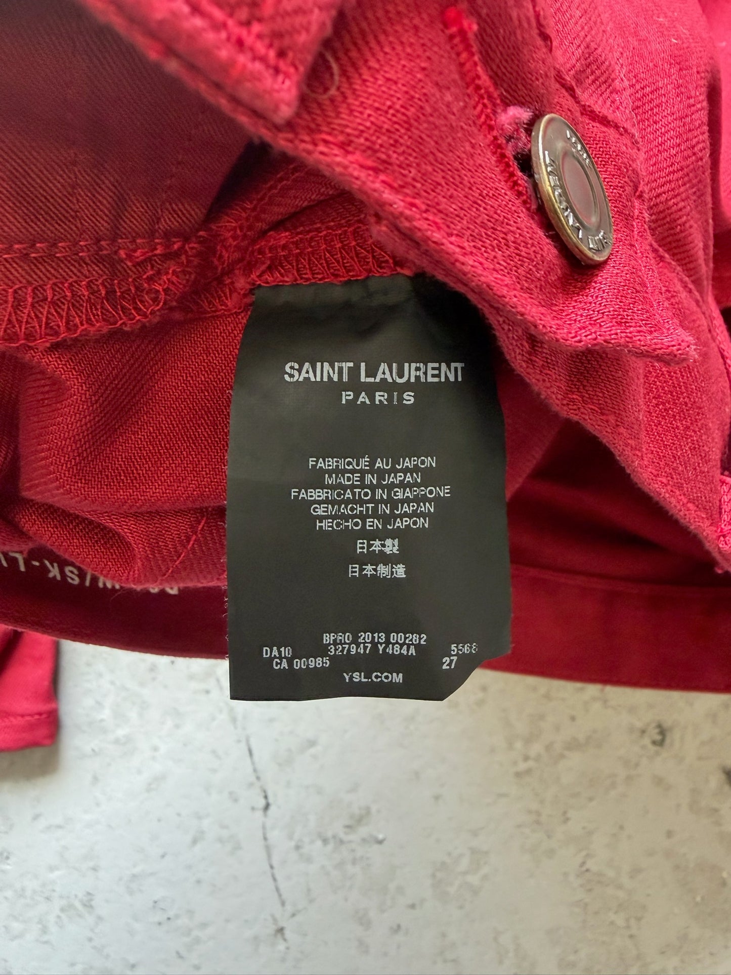 Saint Laurent Paris 2013 D01 Red Denim (27)
