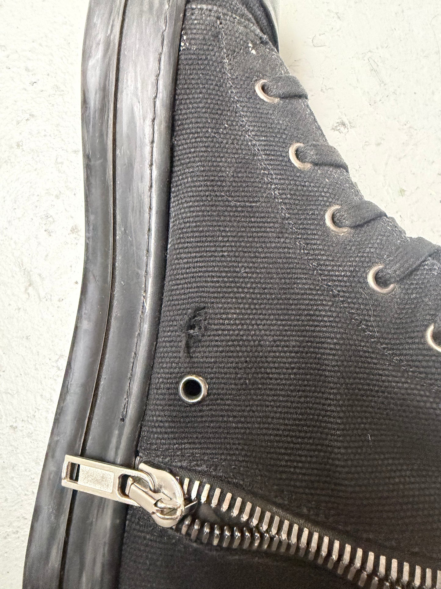 Rick Owens DRKSHDW Canvas Black Ramones (44)