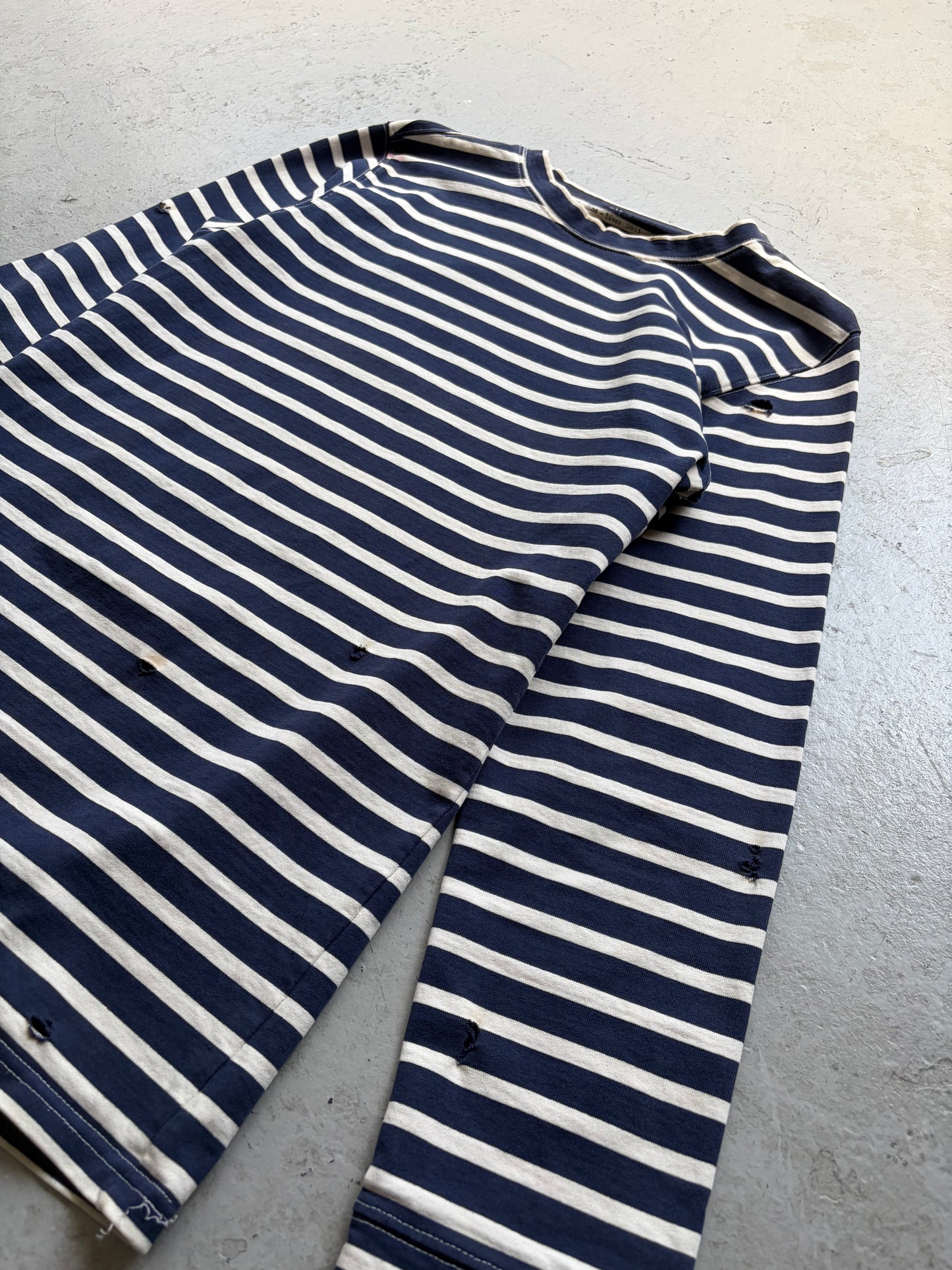 Balmain FW11 Striped Shotgun Long Sleeve  (M)