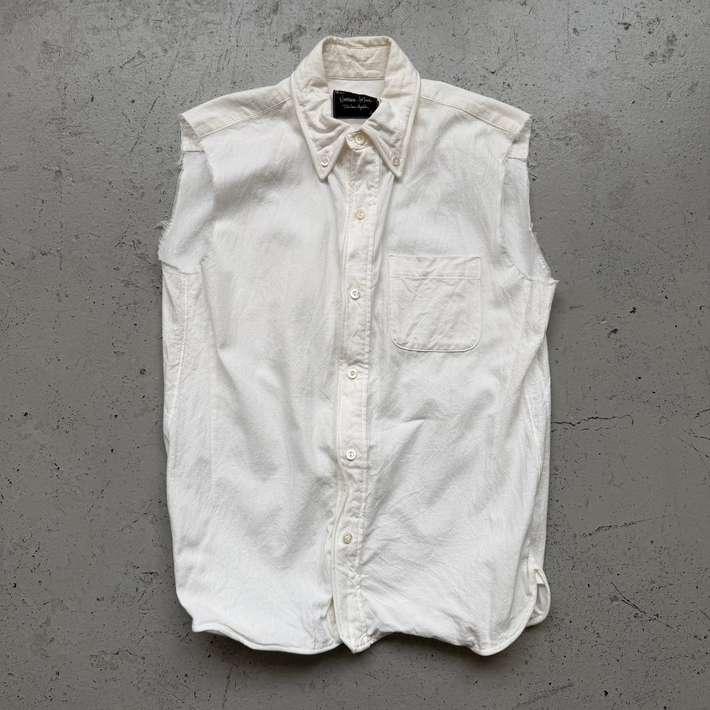 Number (N)ine SS05 White Sleeveless Button Up (2)