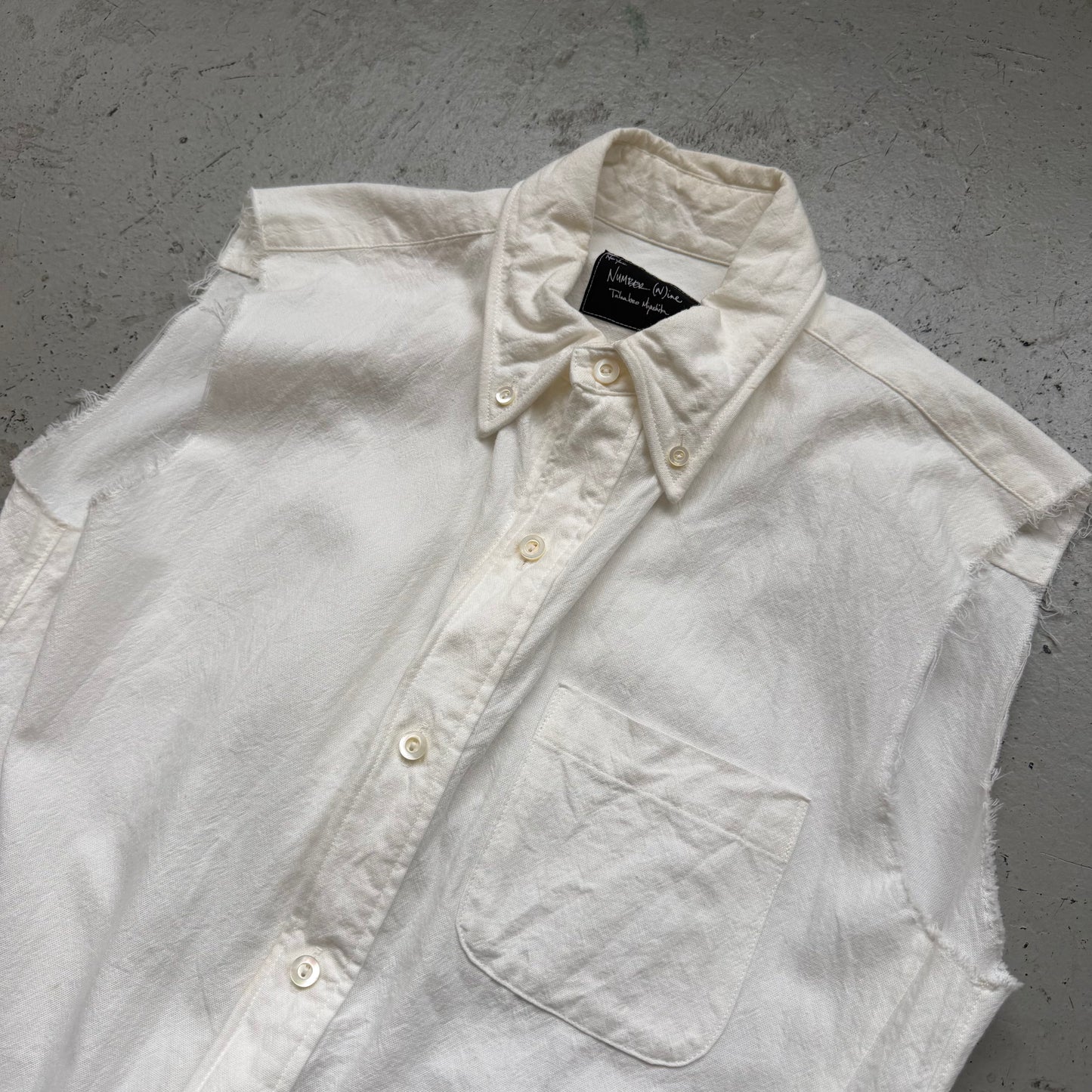 Number (N)ine SS05 White Sleeveless Button Up (2)