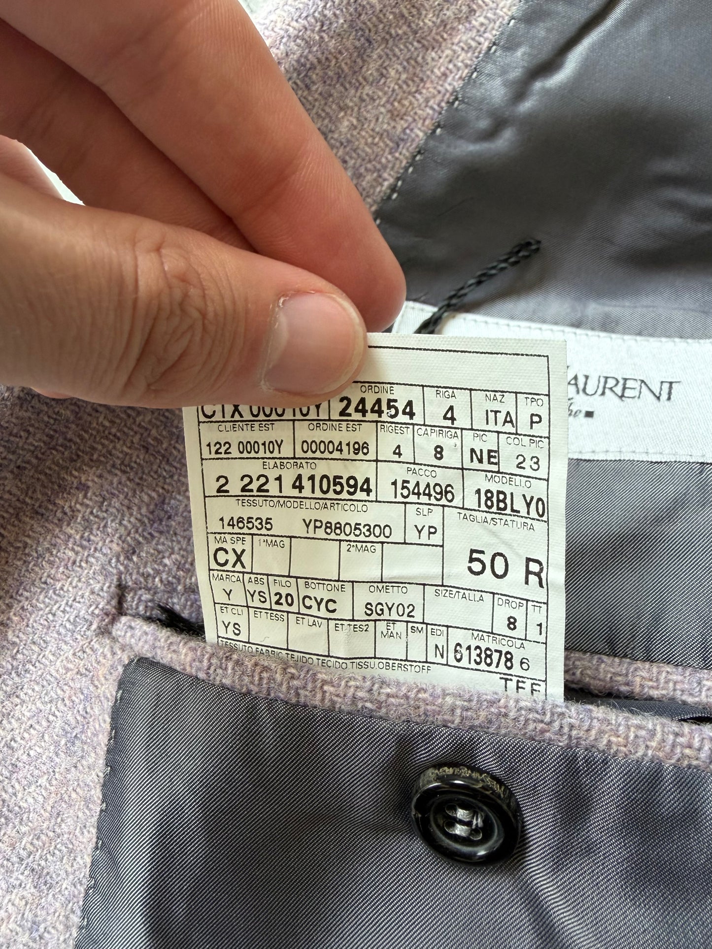 Yves Saint Laurent Purple Tweed Blazer (50)
