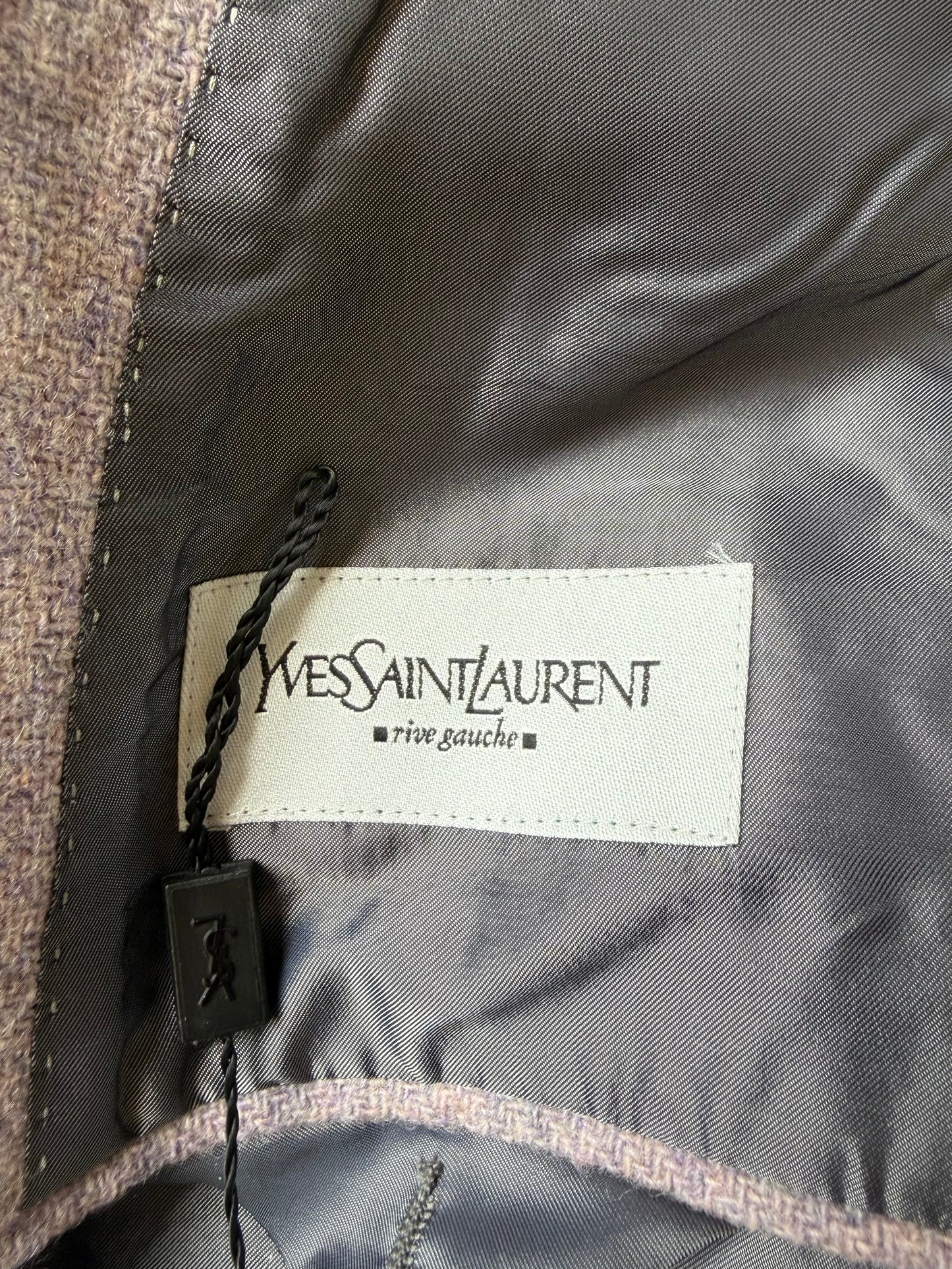 Yves Saint Laurent Purple Tweed Blazer (50)