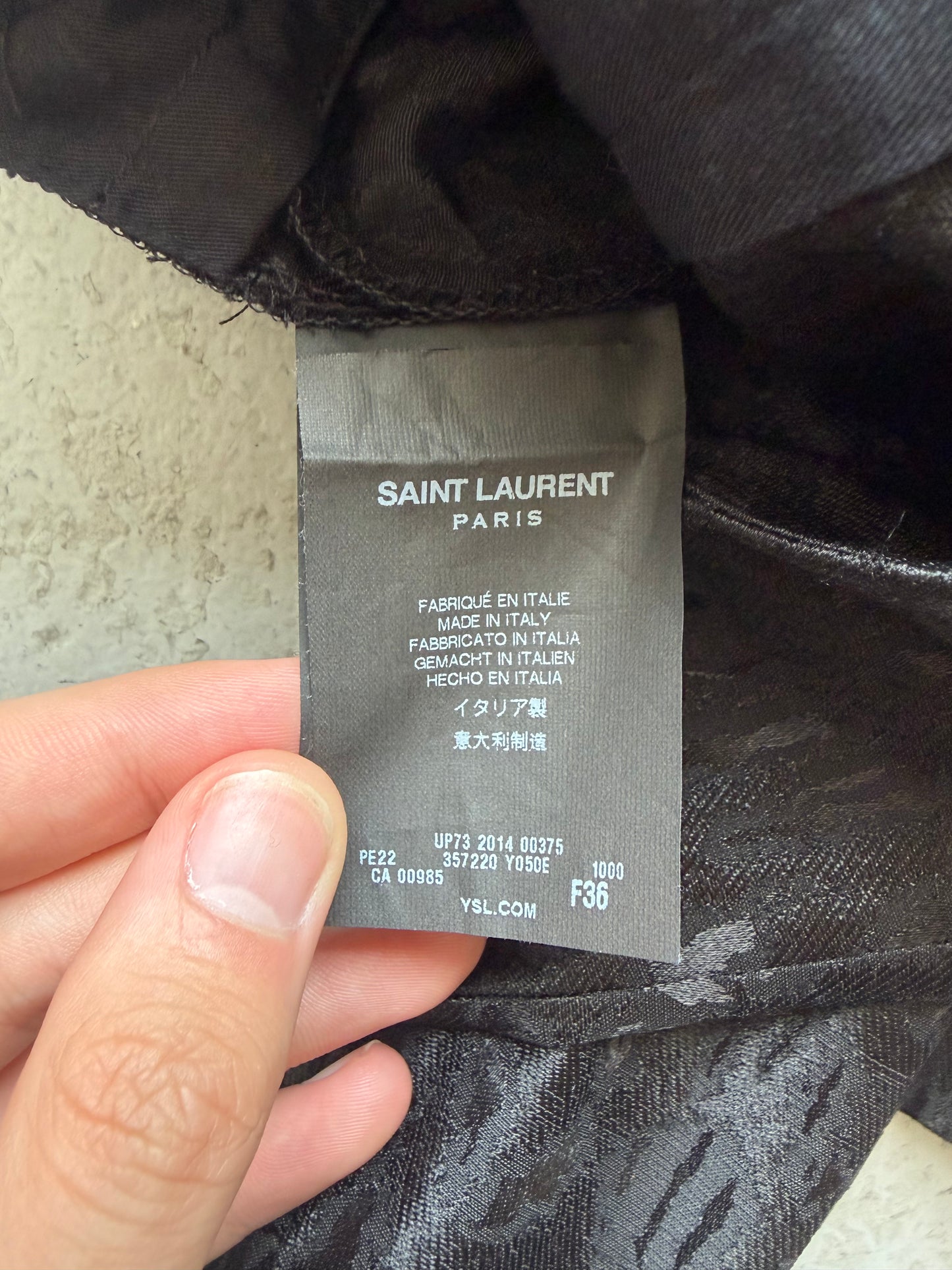 Saint Laurent Paris 2014 Leopard Jacquard Trousers (F36)