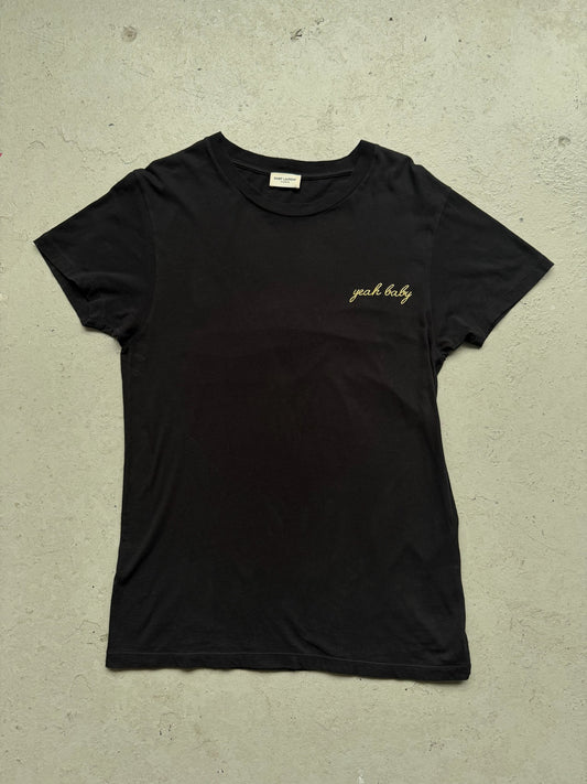 Saint Laurent "Yeah Baby" Black Short Sleeve (XS)