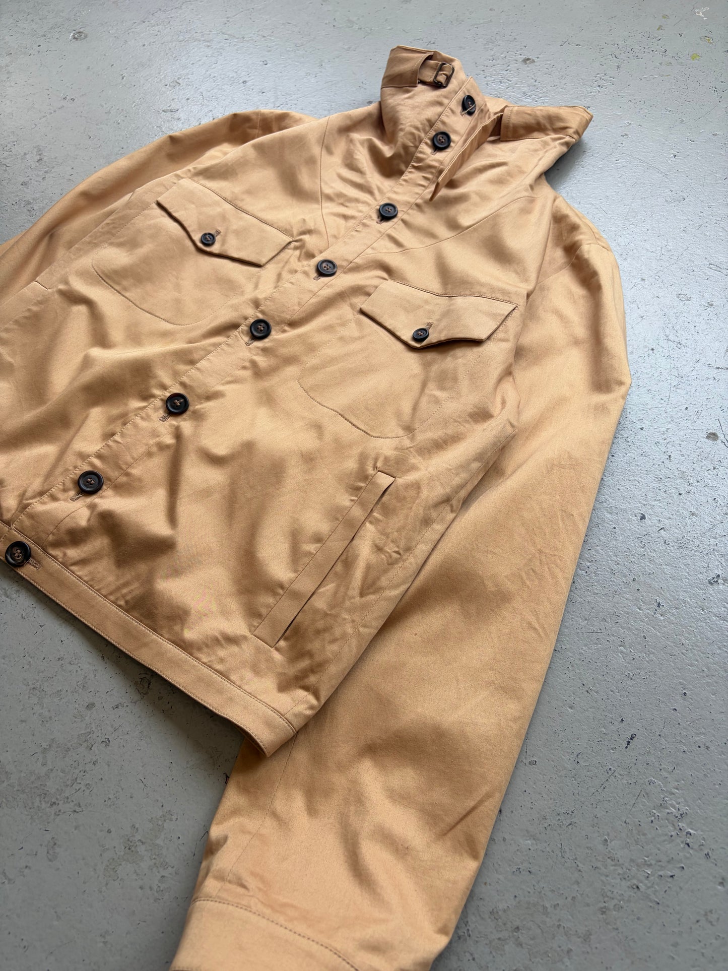 Romeo Gili Tan Button Up Jacket (48)