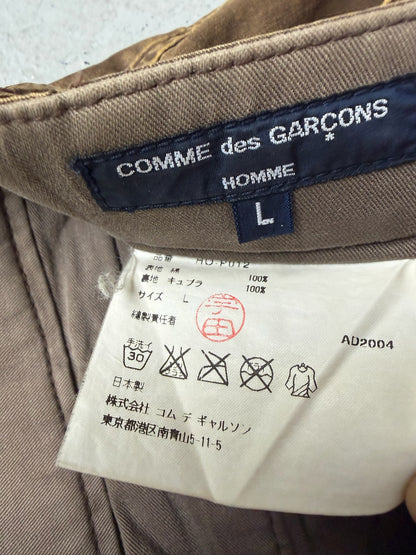 Comme Des Garcons Homme 2004 Brown Cargo Pocket Trousers (L)