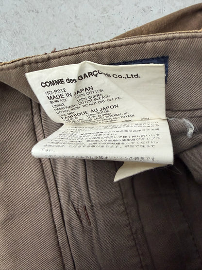 Comme Des Garcons Homme 2004 Brown Cargo Pocket Trousers (L)