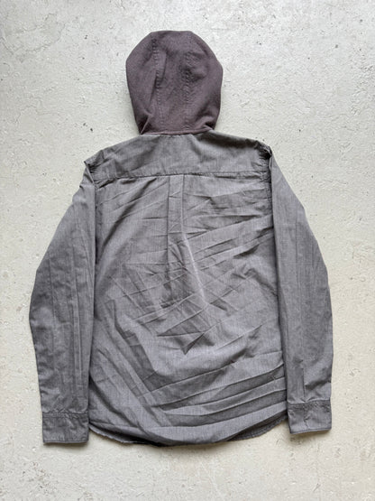 Comme Des Garcons Black Hooded Patchwork Sweatshirt (S)