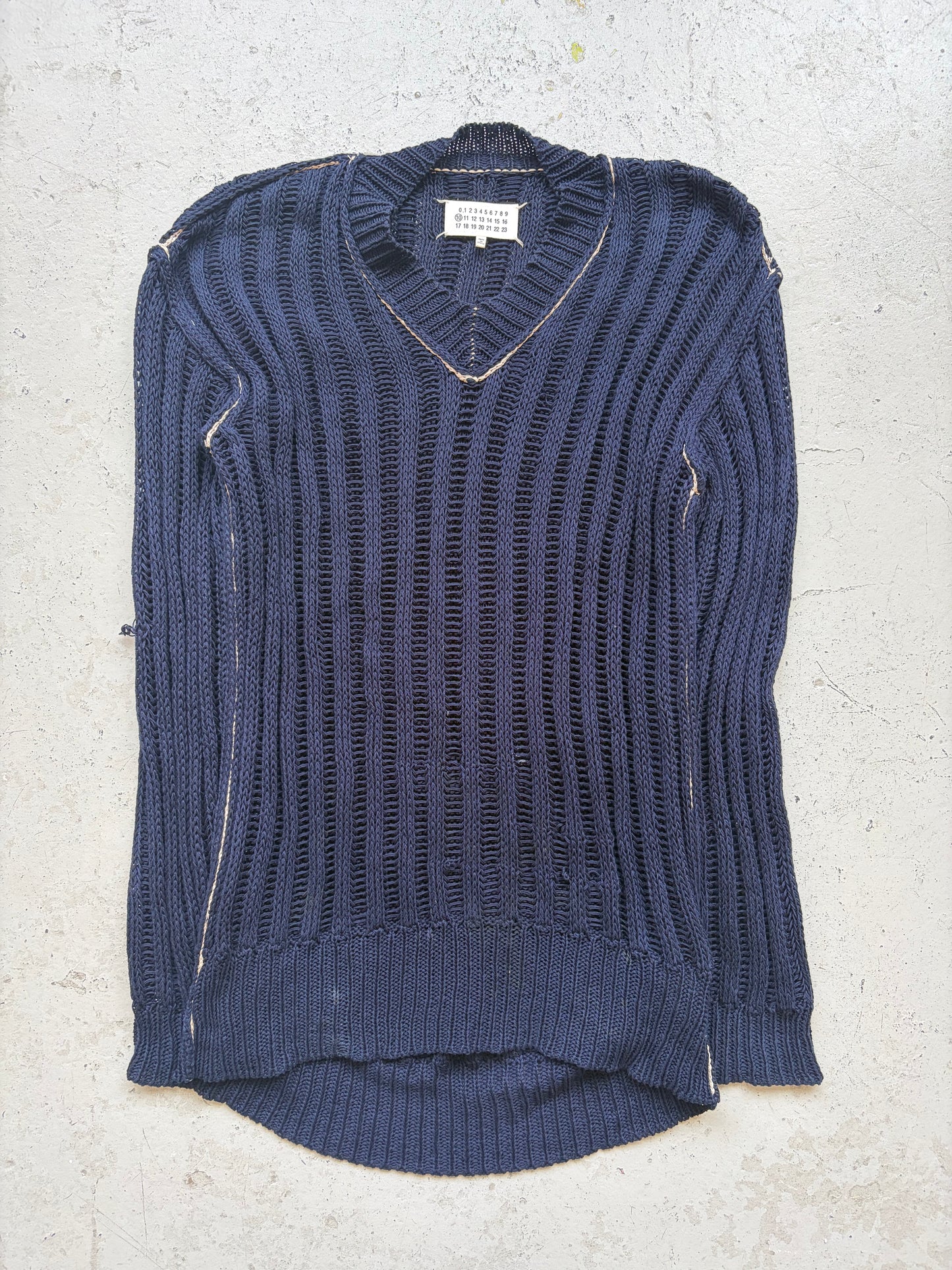 Maison Margiela V Neck Knit Sweater (S)