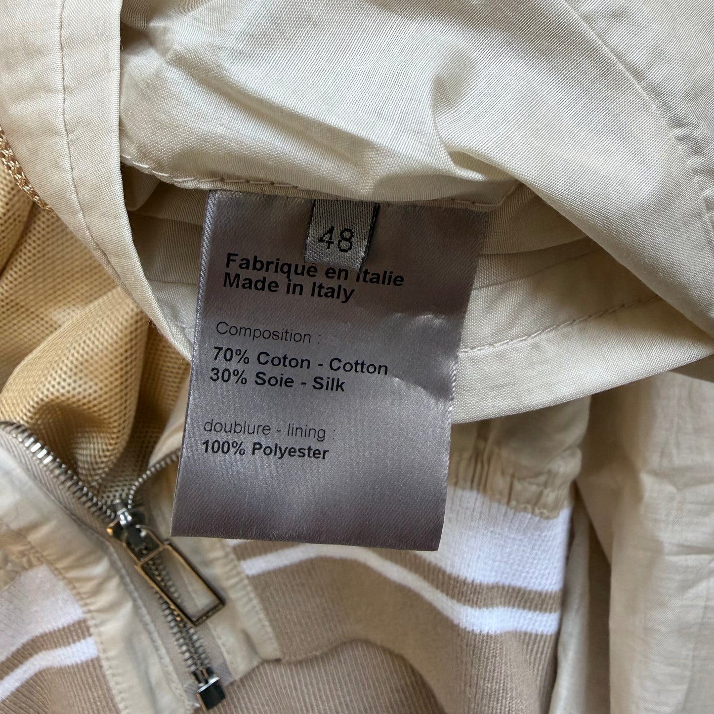 Dior Homme SS00 Biege Cotton/Silk Bee Bomber Jacket (48)