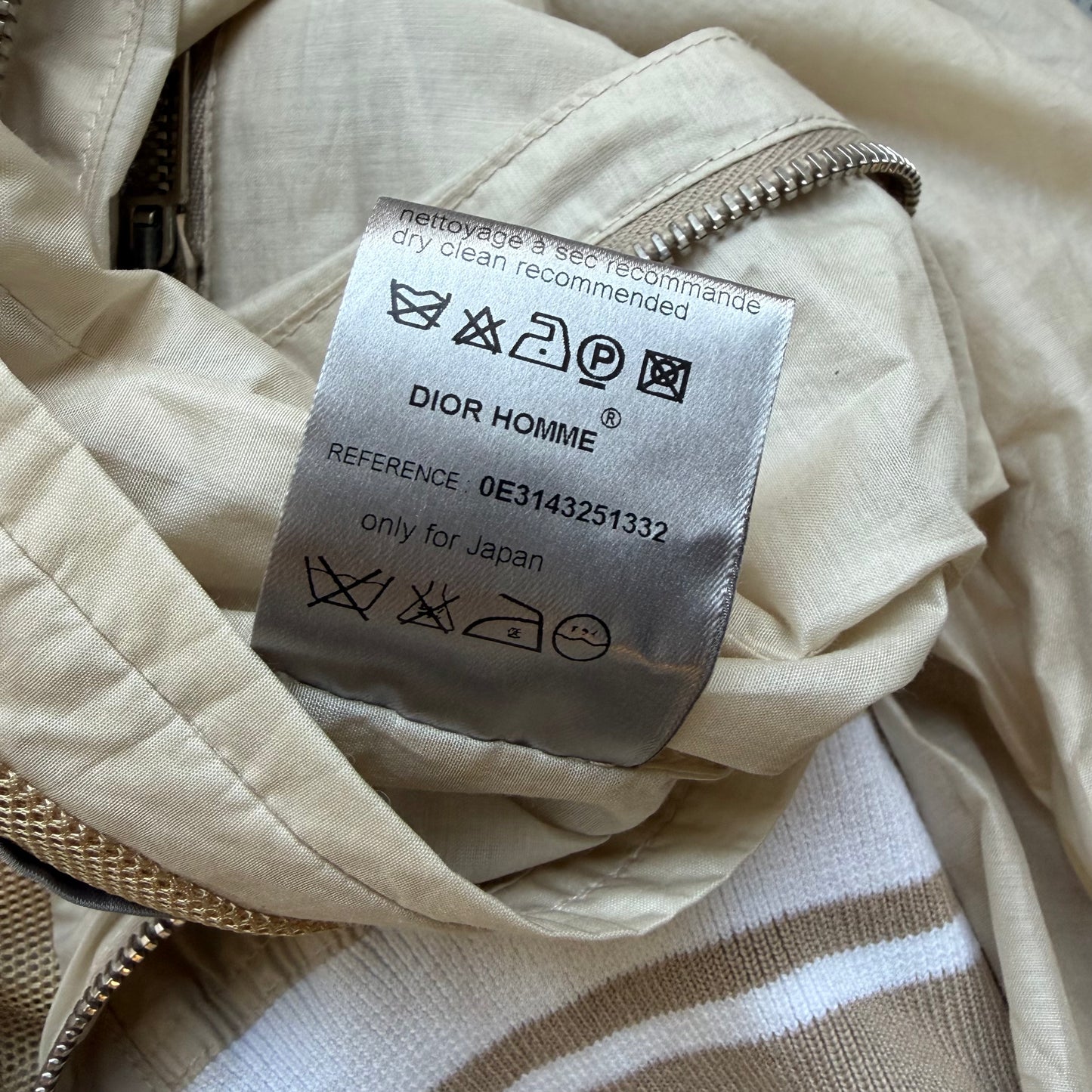 Dior Homme SS00 Biege Cotton/Silk Bee Bomber Jacket (48)