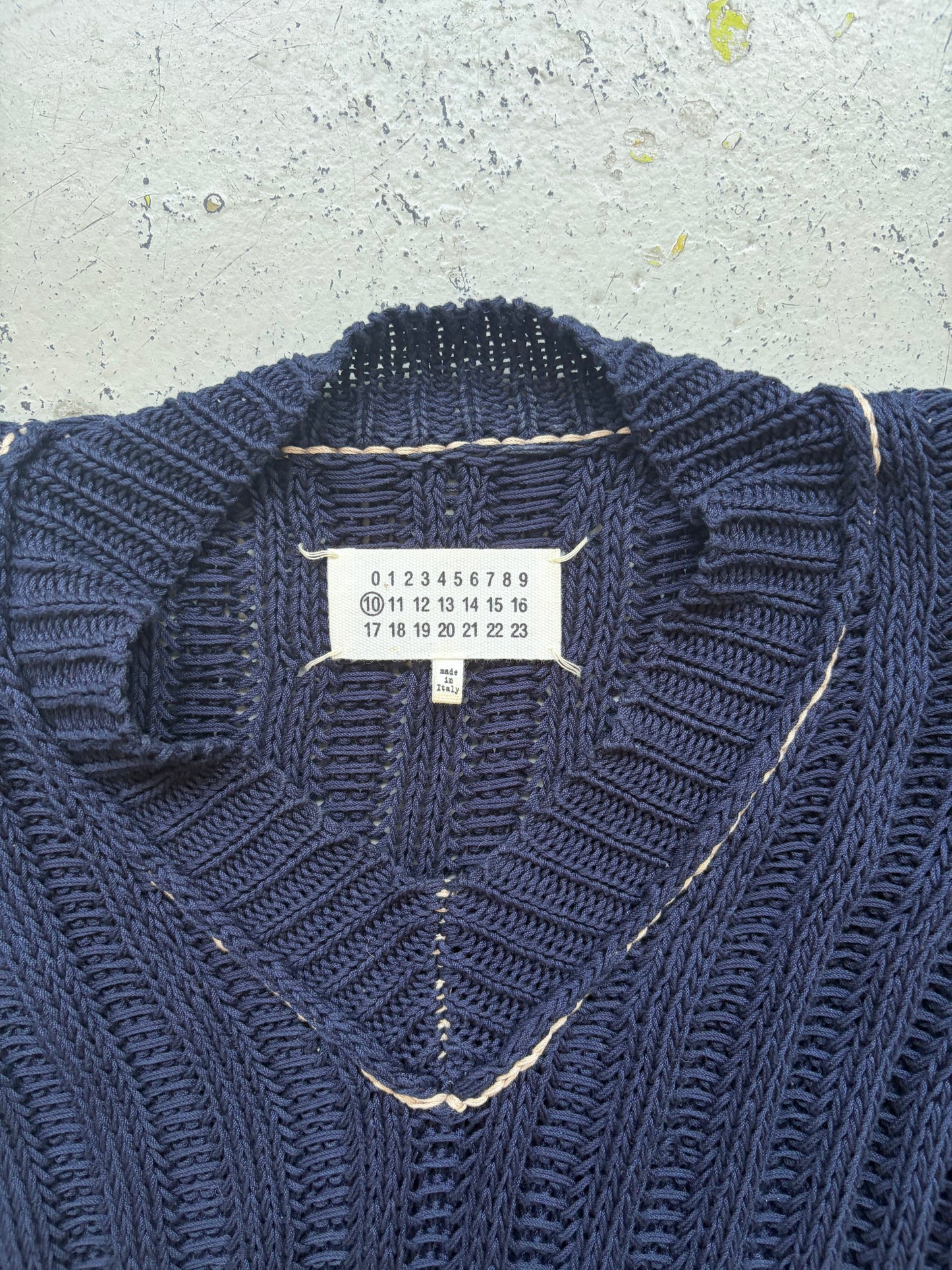 Maison Margiela V Neck Knit Sweater (S)