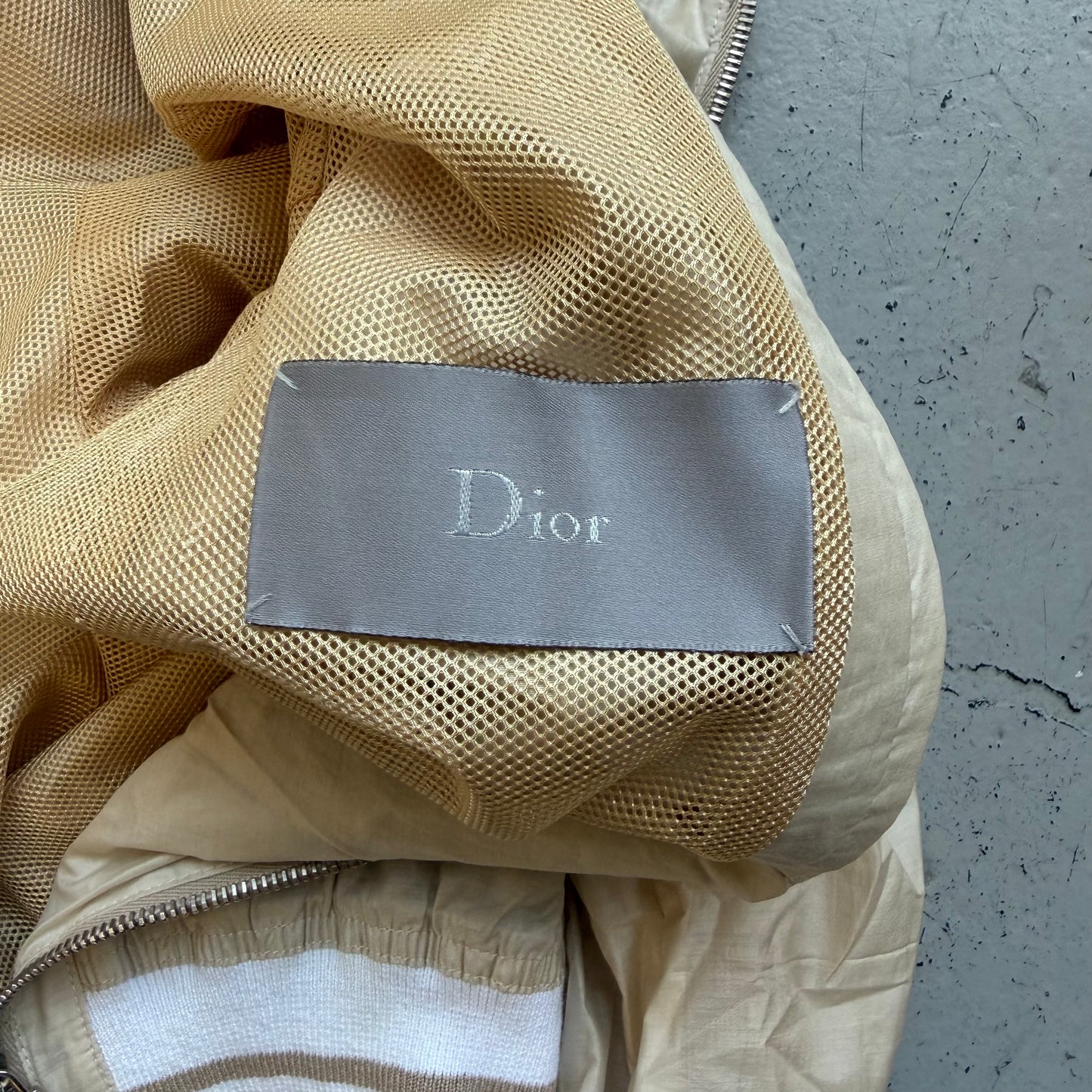 Dior Homme SS00 Biege Cotton/Silk Bee Bomber Jacket (48)
