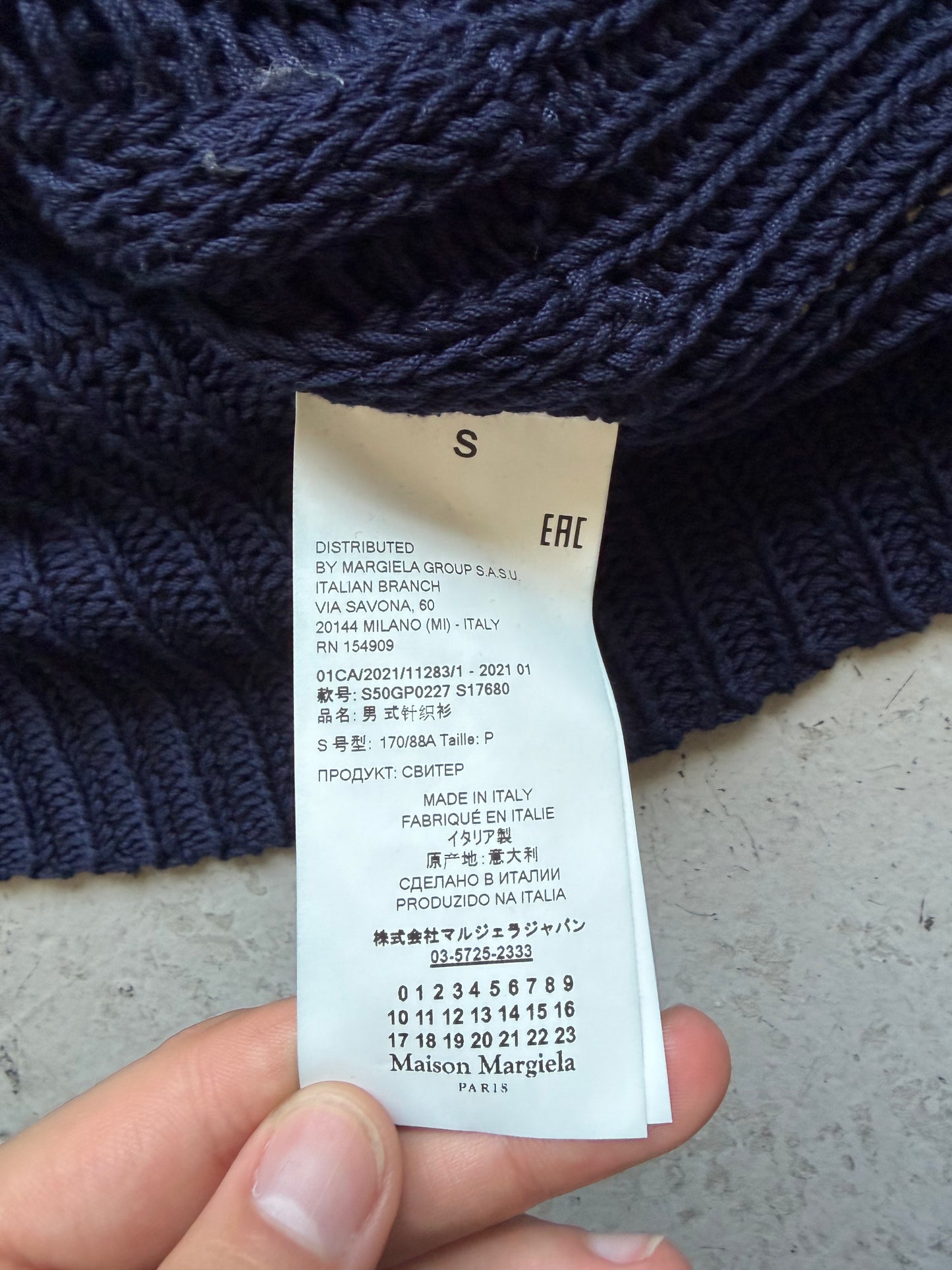 Maison Margiela V Neck Knit Sweater (S)